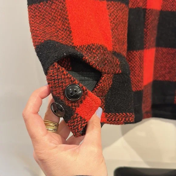 Vintage Melton Buffalo Plaid Jacket